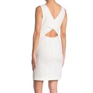 Betsey Johnson Ivory White Cutout Back Sheath Dress